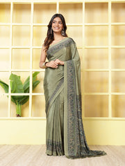Digital Printed Crepe Saree