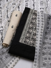 Neck Embroidered Cotton Blend Unstitched Suit With Dupatta