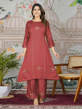 Printed Cotton Blend Kurta With Pants