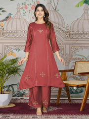 Printed Cotton Blend Kurta With Pants