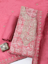 Printed Cotton Blend Unstitched Suit With Pant & Dupatta