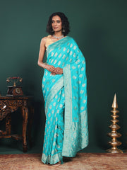 Woven Design Cotton Blend Saree