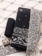 Printed Chanderi Unstitched Suit With Pant Dupatta