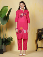 Printed Cotton Blend Kurta With Pants