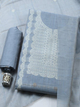 Printed Chanderi Unstitched Suit With Pant & Dupatta