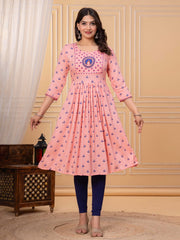 Printed Cotton Blend Kurta