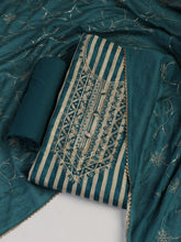 Neck Embroidered Cotton Blend Unstitched Suit With Dupatta