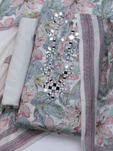 Neck Embroidered Cotton Blend Unstitched Suit With Dupatta