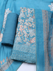 Printed Muslin Unstitched Suit With Dupatta