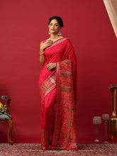 Woven Design Art Silk Hot Pink Saree
