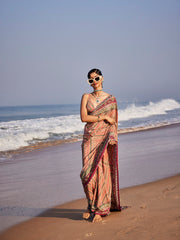 Stone Work Printed Georgette Saree