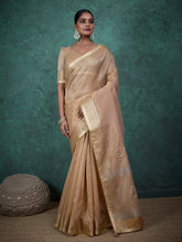 Woven Border Linen Saree