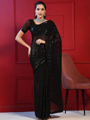 Embroidered Georgette Saree