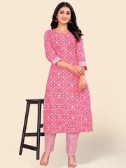 Printed Cotton Kurta Set