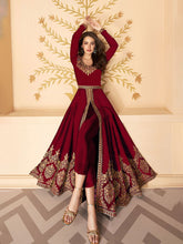 Embroidered Georgette Semi Stitched Suit