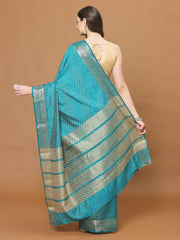 Zari Border Art Silk Woven Saree