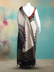 Printed Tussar Saree