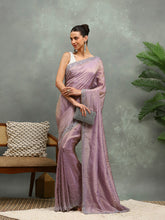 Stone Embroidered Tissue Saree