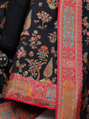 Woven Design Satin Unstitched Suit With Pant & Dupatta