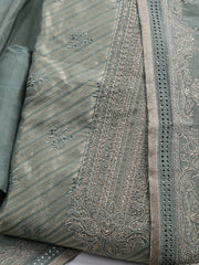 Embroidered Tissue Unstitched Suit With Dupatta