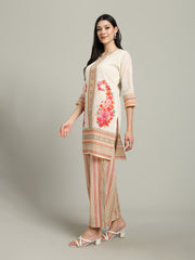 Printed Cotton Blend Kurta With Palazzo