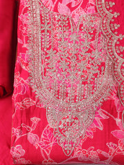 Embroidered Muslin Unstitched Suit With Dupatta