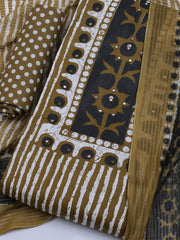 Printed Cotton Blend Unstitched Suit With Dupatta