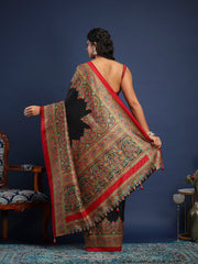 Digital Printed Art Silk Unstitched Suit With Pant & Dupatta