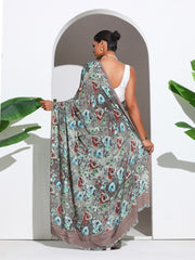 Digital Printed Crepe Saree