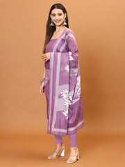 Printed Muslin Unstitched Suit Piece With Dupatta