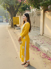 Embroidered Cotton Blend Kurta