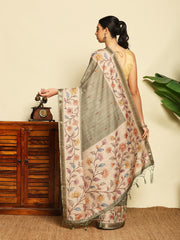Printed Tussar Saree