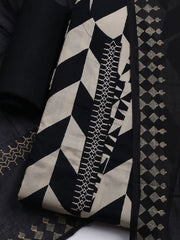 Embroidered Cotton Blend Unstitched Suit With Dupatta