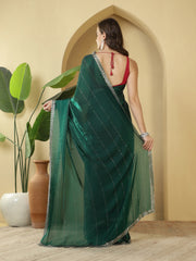 Sequence Work Satin Saree