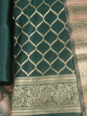 Woven Design Chanderi Unstitched Suit With Pant & Dupatta