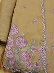 Embroidered Cotton Blend Unstitched Suit With Dupatta