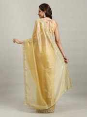 Sequence Embroidery Tissue Saree