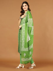 Neck Patti Printed Cotton Unstitched Suit Piece With Dupatta