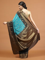 Zari Border Booti Art Chiffon Woven Saree