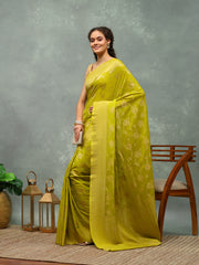 Woven Border Georgette Saree