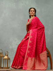Woven Border Art Silk Saree