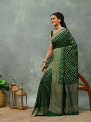 Woven Jaal Georgette Saree