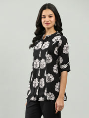 Printed Cotton Blend Shirt