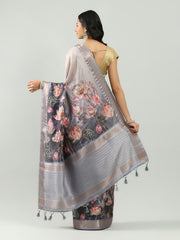 Printed Art Silk Woven Saree