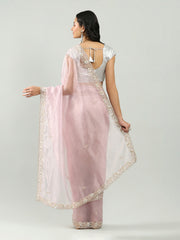 Sequence Embroidery Tissue Saree