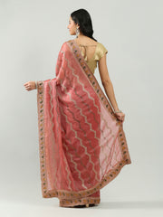 Embroidery Border Organza Saree