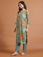 Printed Muslin Kurta With Pants