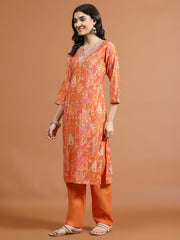 Printed Muslin Kurta With Pants