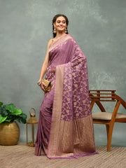 Woven Border Georgette Saree
