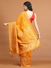 Zari Jaal Woven Art Silk Saree